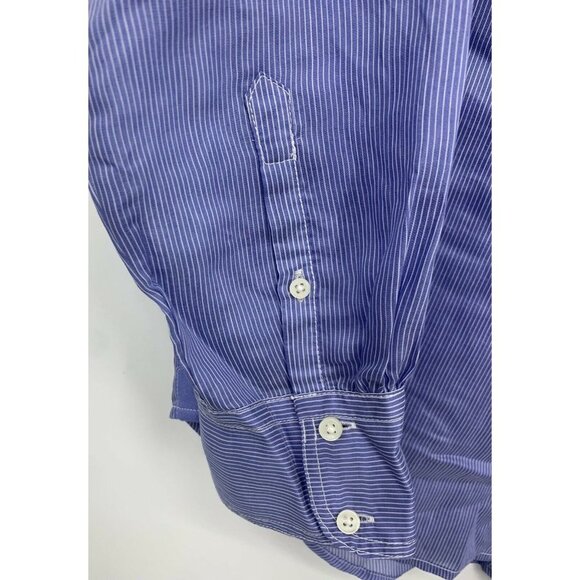 J Crew Top Size Small Blue Stripe Tunic Round Neck Long Sleeve Pocket New B67 - Picture 4 of 8